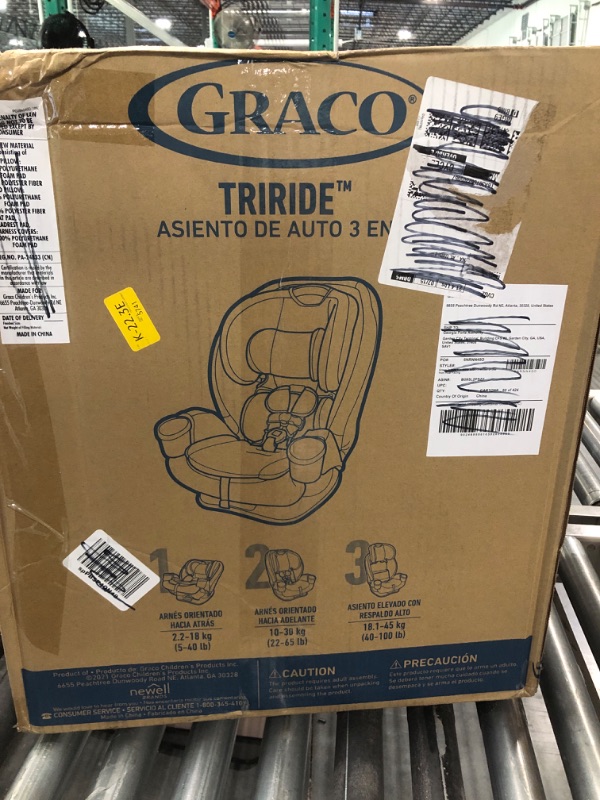 Photo 2 of Graco TriRide 3 in 1 Car Seat | 3 Modes of Use from Rear Facing to Highback Booster Car Seat, Clybourne