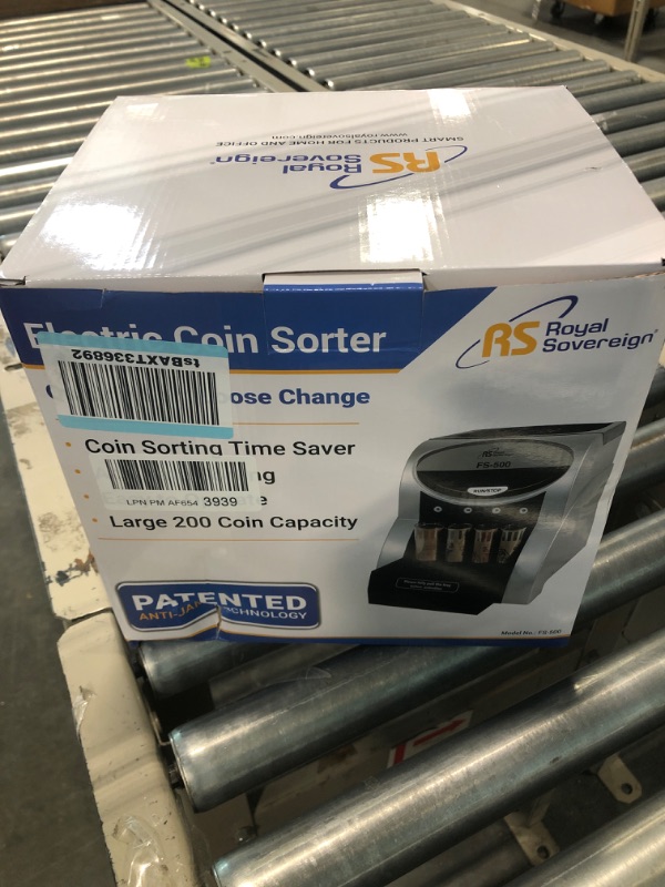 Photo 2 of Royal Sovereign, RSIFS500, FS-500 One-Row Coin Sorter, 1 Each, Gray