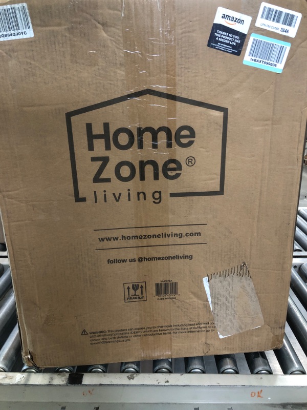 Photo 2 of ****ONE OF THE CANS IS BENT HEAVILY***** Home Zone Living 13 Gallon Dual Compartment Kitchen Trash Can, 50 Liter, Black