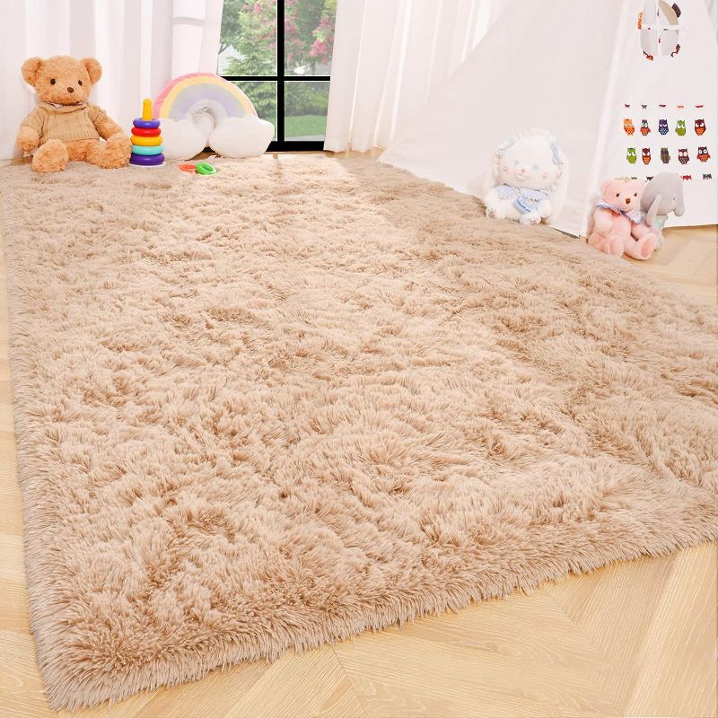 Photo 1 of Fluffy Rug Carpets Soft Shaggy Area Rug Indoor Floor Rugs for Kids Room Fuzzy Carpet Comfy Cute Nursery Rug Bedside Rug for Boys Girls Bedroom Living Room Home Decor
