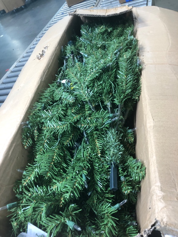 Photo 2 of 9’ Pre-lit Kingswood Fir Pencil Artificial Christmas Tree –Clear Lights