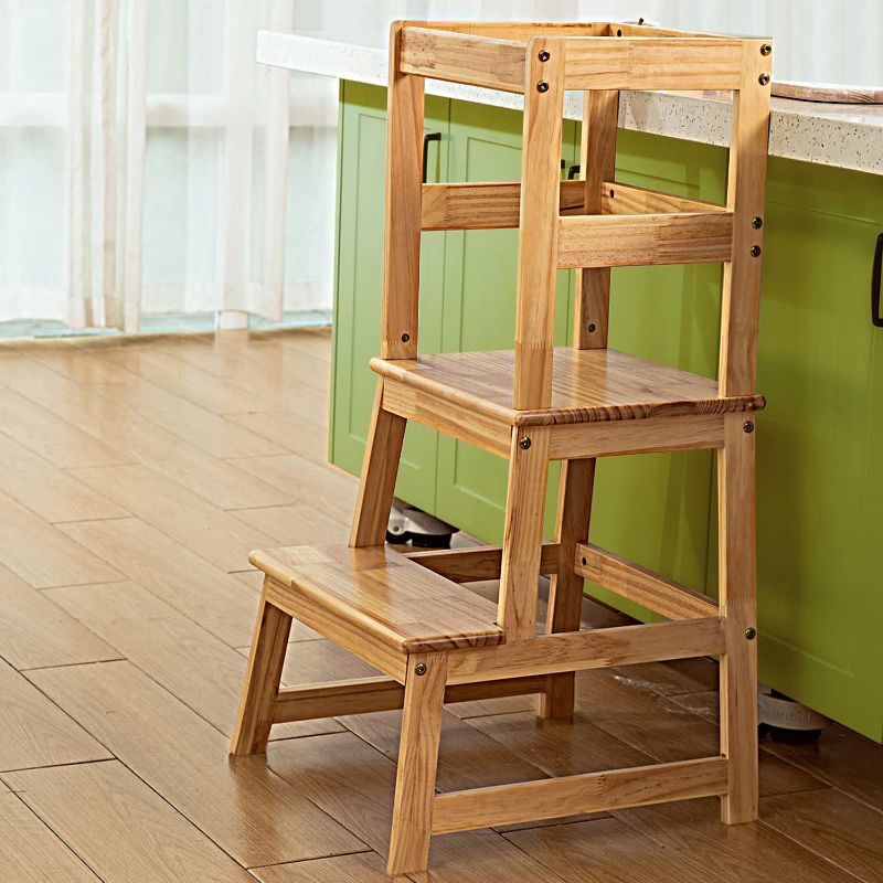 Photo 1 of Kitchen Step Stool for Toddlers, Montessori Kids Learning Stool,Baby Standing Tower for Counter,Children Standing Helper (Natural) Natural New