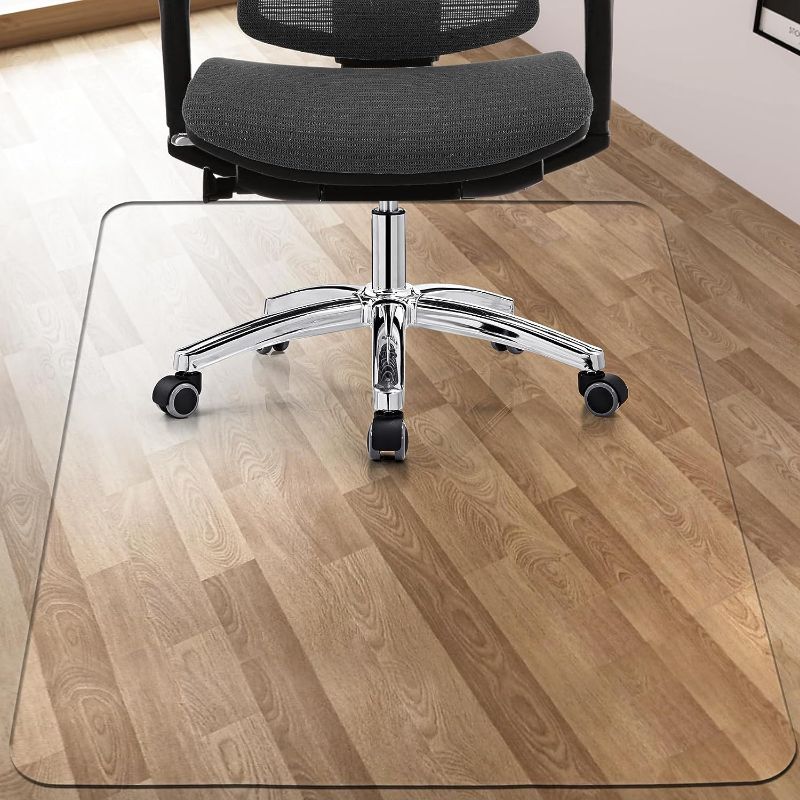 Photo 1 of Transparent Non-Slip Chair Mat,Large Floor Protector,Can be Used on Hardwood Floors,Non-Slip Not Stuck Wheels,Easy to Clean