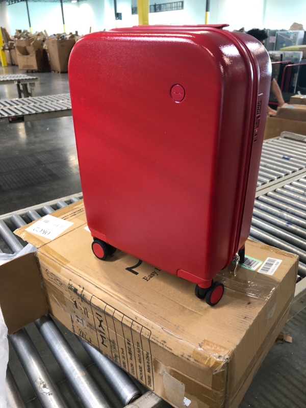 Photo 2 of Carry on Luggage, Mixi Suitcase Spinner Wheels Luggage Hardshell Lightweight Rolling Suitcases PC with Cover & TSA Lock for Business Travel 20in carry on Red