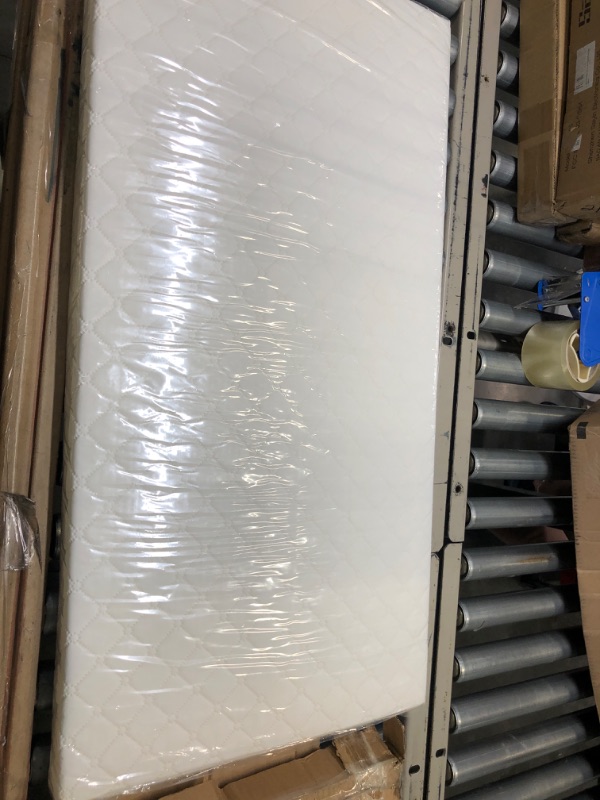 Photo 1 of Dream On Me Universal Cradle Mattress | Waterproof | 2” Fiber Core | Cradle Mattress | Greenguard Gold Certified | 36" x 18" White Check Vinyl Cover