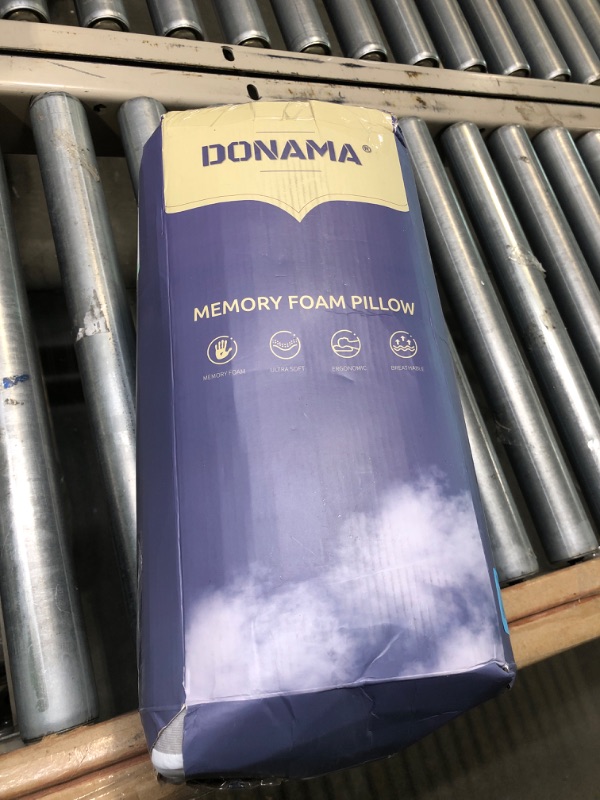 Photo 1 of DONAMA Cervical Pillow for Neck Pain Relief,Contour Memory Foam Pillow,Ergonomic Orthopedic Neck Support Pillow for Side,Back and Stomach Sleepers with Breathable Pillowcase-Queen Size,Light Grey Light Grey 1 Pack