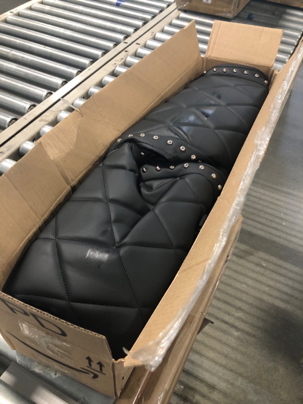Photo 2 of Carshaping Universal Fit Car Seat Covers, Exquisite Custom Leather Material, Unique Studded Style Seat Cushions (1PC Black A)