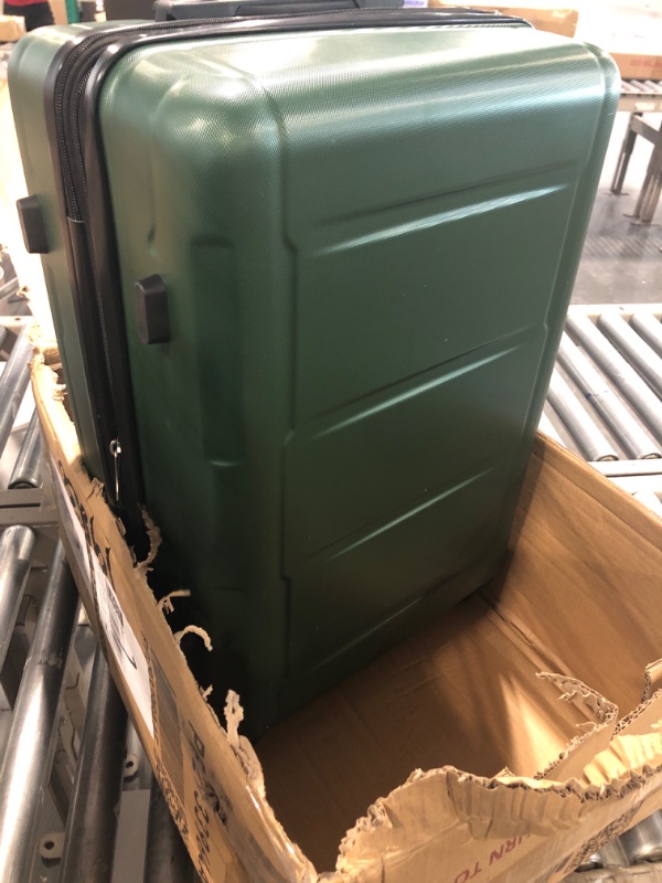 Photo 2 of Merax Luggage Sets 2 Piece Suitcase Set 20/24,Carry on Luggage Airline Approved,Hard Case with Spinner Wheels,Dark Green
