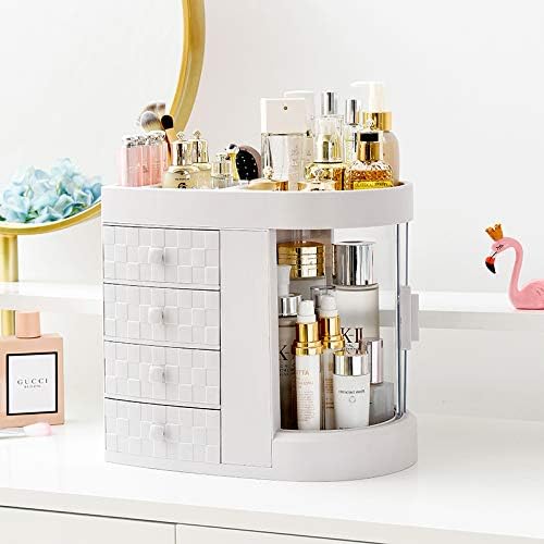 Photo 1 of DLY Makeup Organizer Cosmetic Storage Display-Boxes - Modern Jewelry and Skin Care Products Rack with 3 Drawers,Cosmetic Storage for Dresser, Vanity and Countertop
