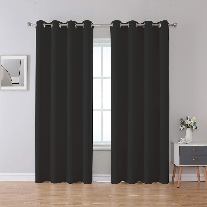 Photo 1 of 64in x43in black curtain