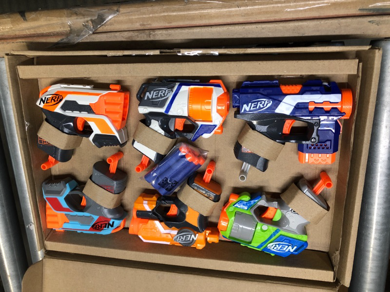 Photo 1 of Nerf MicroShots 6-Blaster Bundle, 6 Mini Dart-Firing Nerf Elite Blasters and 6 Official Nerf Elite Darts - for Kids, Teens, Adults (Amazon Exclusive)