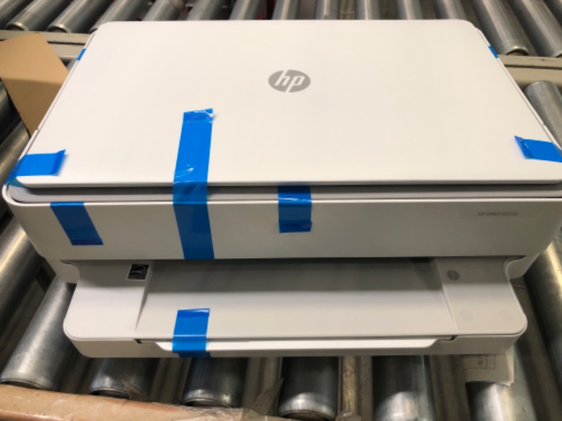 Photo 1 of HP Envy 6055e Wireless Color All-in-One Printer with 6 Months Free Ink (223N1A) (Renewed Premium),white