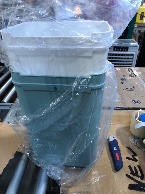 Photo 1 of ?Tgeyd Chicken Feeder and Chicken Waterer Set - Hanging Automatic Chicken Feeder No Waste - Chicken Coop Accessories - Poultry Waterer with 3 Gallon/26 Pounds (Patent Product)