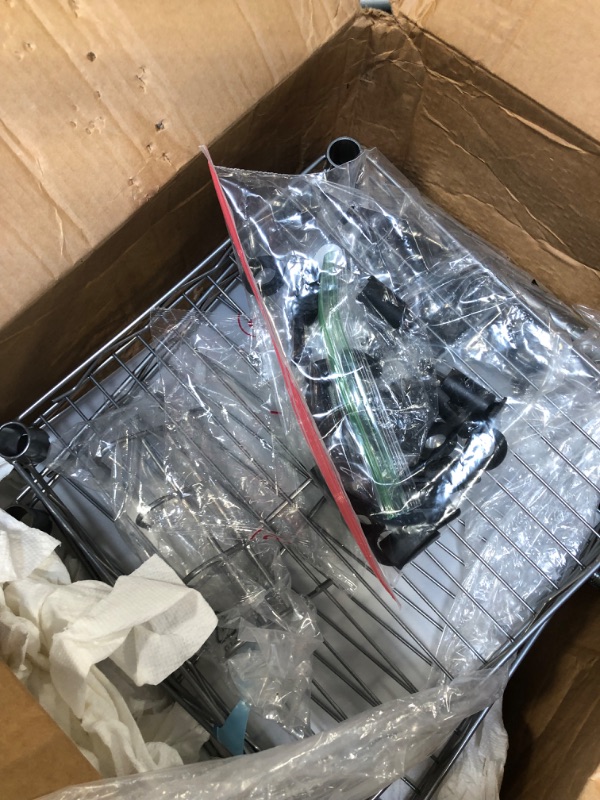 Photo 4 of SONGMICS Bathroom Shelf, Storage Rack for Small Space, Total Load Capacity 220 lb, 11.8 x 11.8 x 48.6 Inches, with 5 PP Sheets, Removable Hooks, Extendable Design, Black and Translucent ULGR23BK Black + Translucent