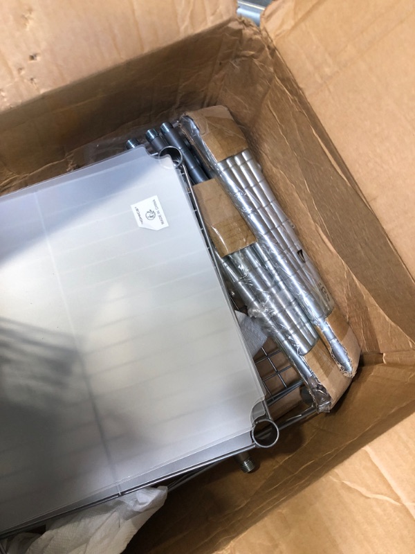 Photo 3 of SONGMICS Bathroom Shelf, Storage Rack for Small Space, Total Load Capacity 220 lb, 11.8 x 11.8 x 48.6 Inches, with 5 PP Sheets, Removable Hooks, Extendable Design, Black and Translucent ULGR23BK Black + Translucent