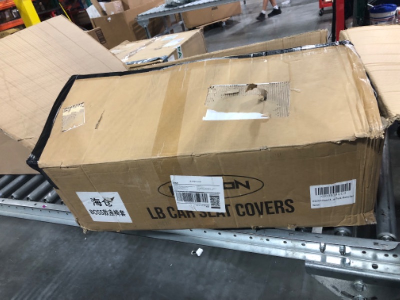 Photo 2 of FEELON 5 Pieces LB Front and Rear Car Seat Covers, Waterproof Nappa Leather Full Set Car Seat Protectors with Headrests, Universal Auto Interior Fit for Sedans SUV Pick-up Truck, Martha Red