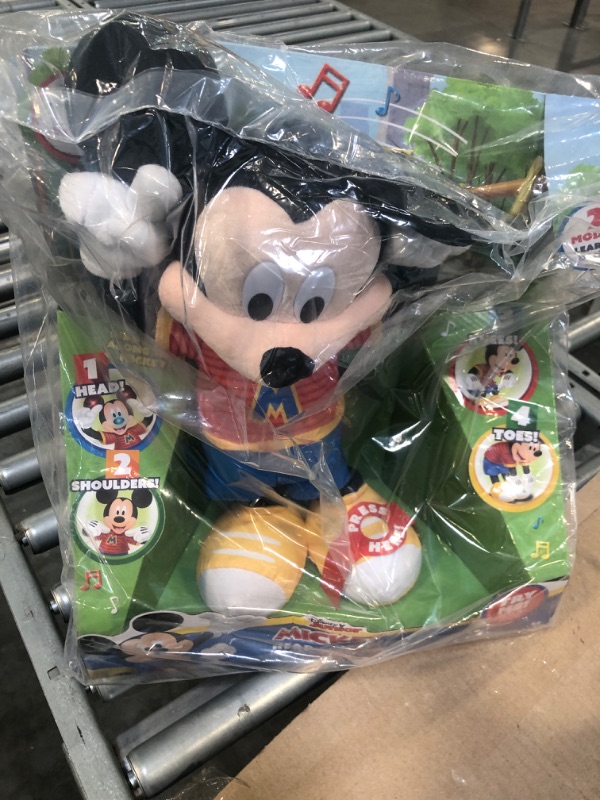 Photo 2 of Disney Junior Mickey Mouse Head To Toes Mickey Mouse Feature Plush Stuffed Animal, Motion, Sounds, And Phrases, Kids Toys For Ages 3 Up