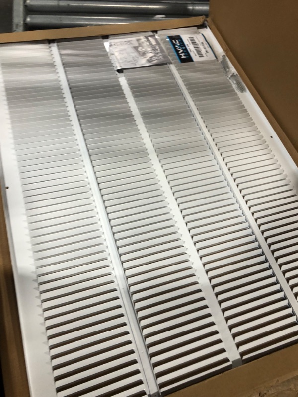 Photo 3 of 20"w X 30"h Steel Return Air Grilles - Sidewall and Ceiling - HVAC Duct Cover - White [Outer Dimensions: 21.75"w X 31.75"h]