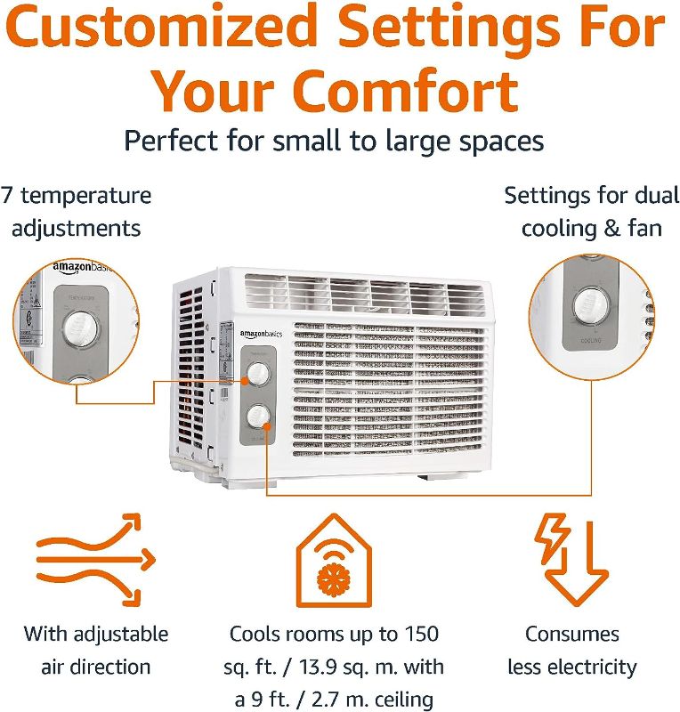 Photo 1 of frigidaire Mounted Air Conditioner with Mechanical Control Cools 150 Square Feet, 5000 BTU, AC Unit, White