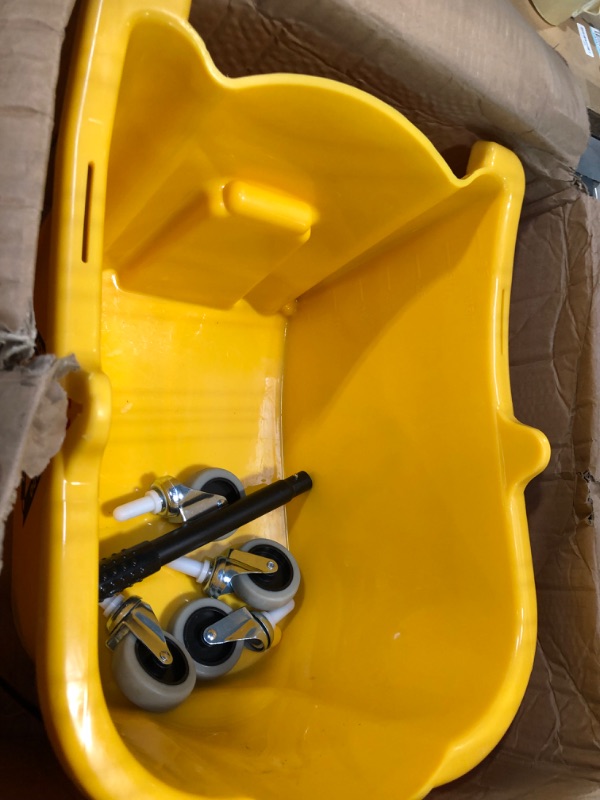 Photo 4 of AmazonCommercial Mop Bucket and Down Press Wringer Combo, 35-Quart, Yellow 35-Quart Down Press Wringer Combo