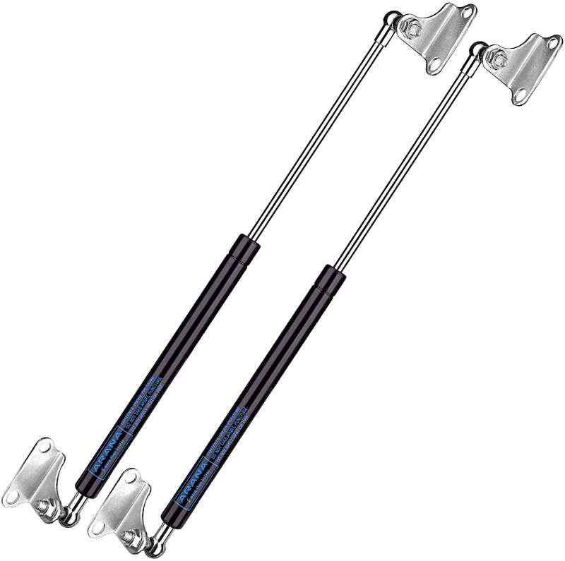 Photo 1 of 23 inch 67 LB Gas Prop Struts Shocks, 23" 300 N Lift-Support Gas Springs for RV Bed Camper Shell TV Cabinet Custom Window Floor Hatch Trap Door Box Lid with Mounting Brackets, 2Pcs Set ARANA 23 inch 67LB