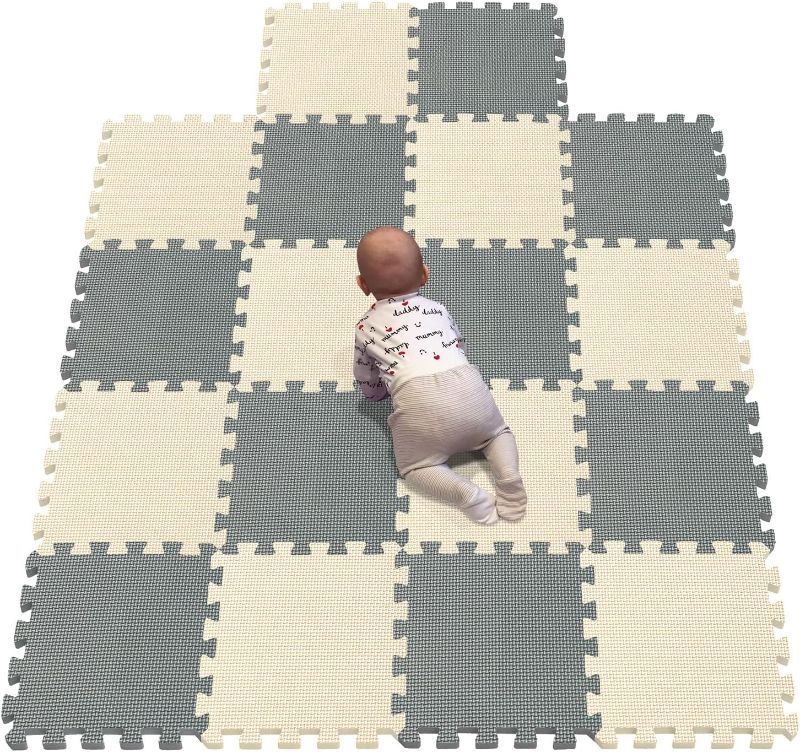 Photo 1 of 
YIMINYUER Baby Playmats Floor Gyms Puzzles Jigsaw Puzzle Play mats Floor Exercise mats Frame,Fitness Yoga mats Play mat Crawling mat Flooring Beige Gray...