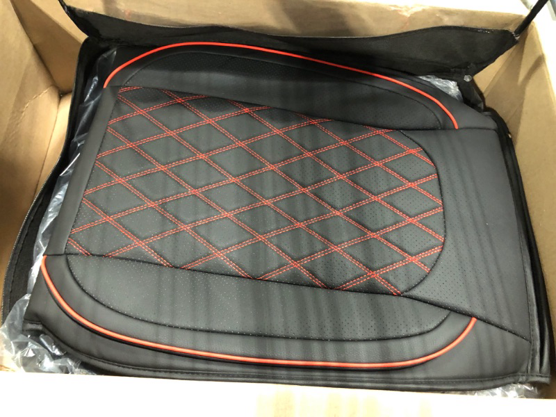 Photo 3 of 5 Seat Covers, MIROZO Vehicle Cushion Cover Breathable Universal Fit for Most Sedan, Truck and SUV for Tacoma Rogue CX5 Chevy Black Red Full Set 5PCS Full Set