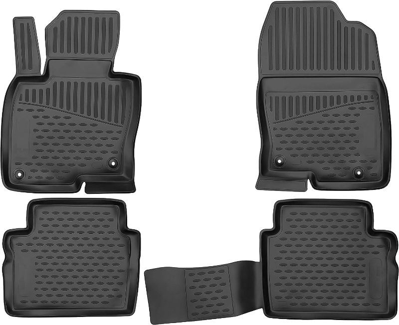 Photo 1 of Fits 2017-2023 Mazda CX-5 Floor Mats Front & 2nd Row Seat Liner Set 3D Custom Fit All-Weather Full Set Liners (Black)