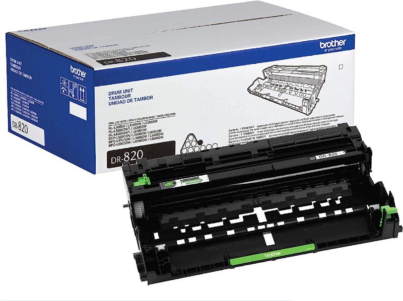 Photo 1 of Brother DR-820 Genuine-Drum Unit, Seamless Integration, Yields Up to 30,000 Pages, Black
