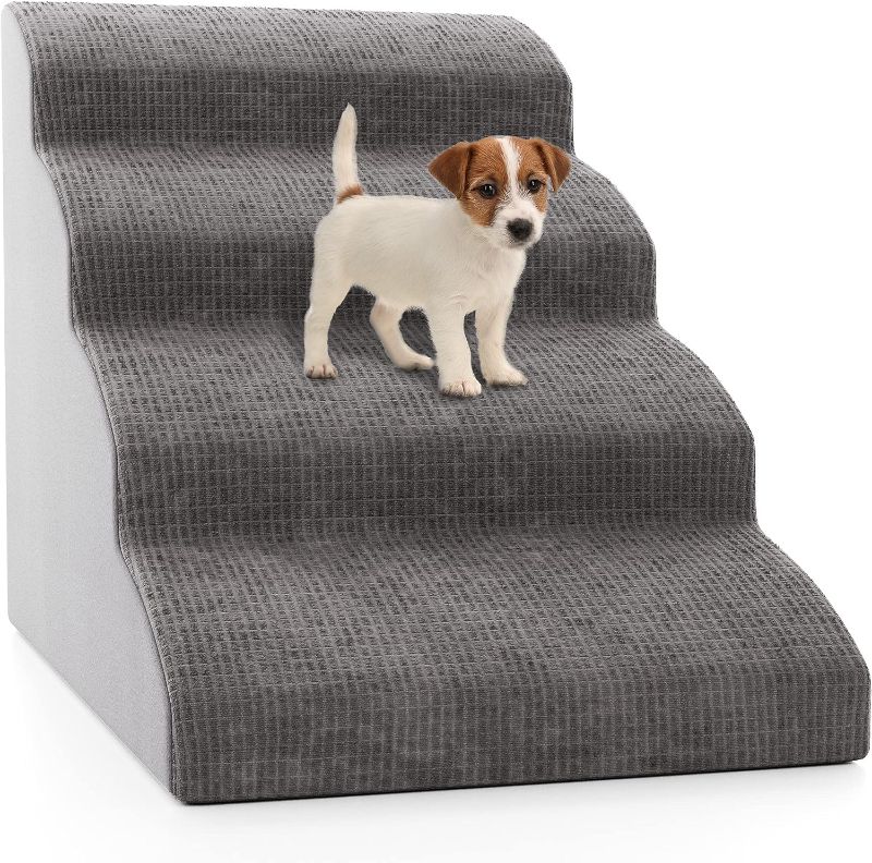 Photo 1 of 
Sturdy Dog Stairs and Ramp for Beds Or Couches Up to 23" High by ZICOTO - Durable Easy to Walk on 19" Steps for Small Dogs and Cats - Allows Your..