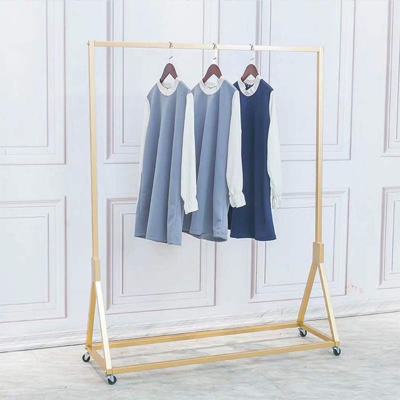 Photo 1 of 
FURVOKIA Modern Simple Heavy Duty Metal Rolling Garment Rack with Wheel,Retail Display Clothing Rack, Single Rod Floor-Standing Hangers Clothes Shelves (Gold Square Tube A, 47.2 L)