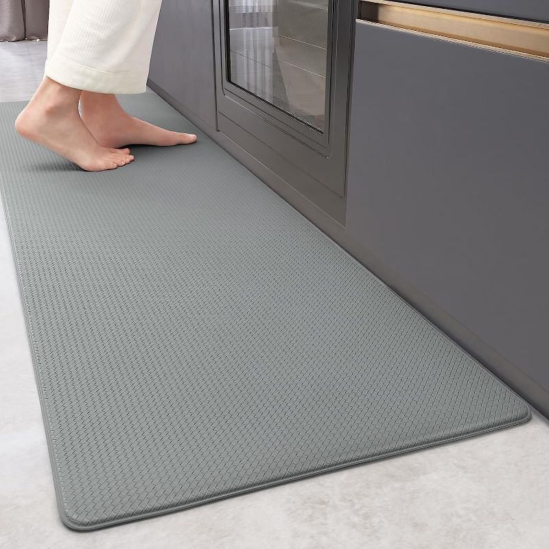 Photo 1 of 
Color G Kitchen Runner Rug Floor Mat, Cushioned Anti-Fatigue, Non Skid Waterproof Comfort Standing Rugs, Memory Foam, 17"x79", Grey
Size:Grey