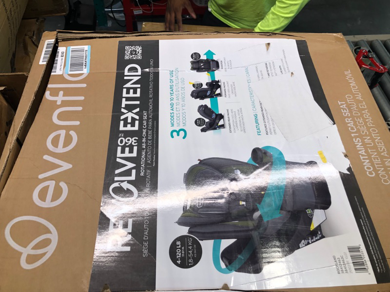 Photo 1 of Evenflo Revolve Extend Rockland Convertible Car Seat Revolve Extend Quick Clean Cover Rockland Green