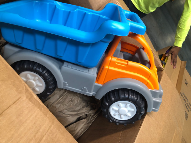 Photo 3 of green toys dump truck vehicle toy, orange/blue, 10 x 7.5 x 6.75