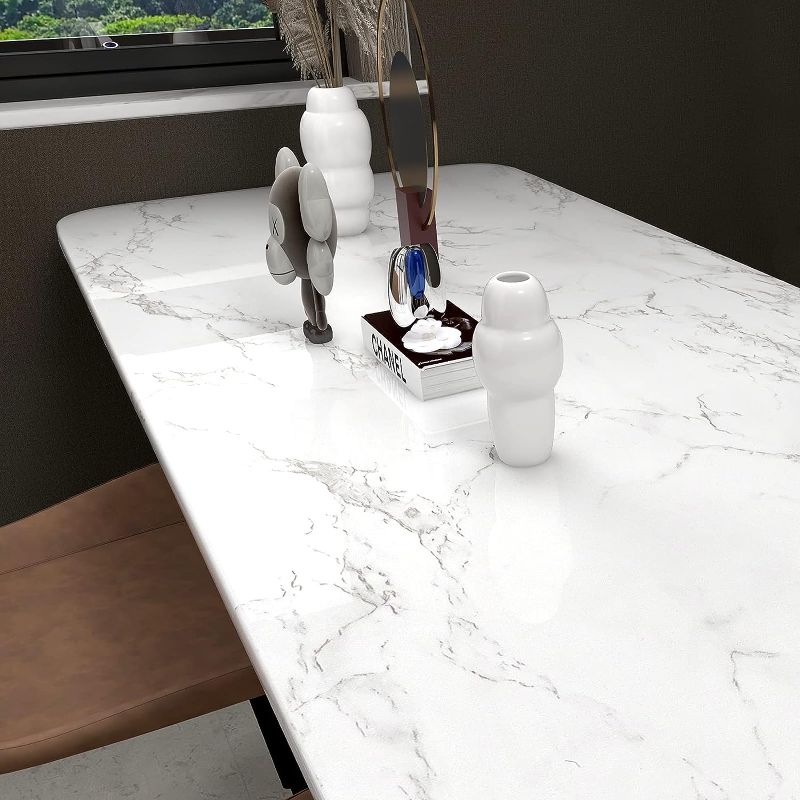 Photo 1 of 
11.8"x78.7" Glossy Marble Paper Granite Grey/White Roll Kitchen Countertop Cabinet Furniture Refurbishment Thick Wallpaper PVC Easy Removable Upgrade
Size:11.8" x78.7"