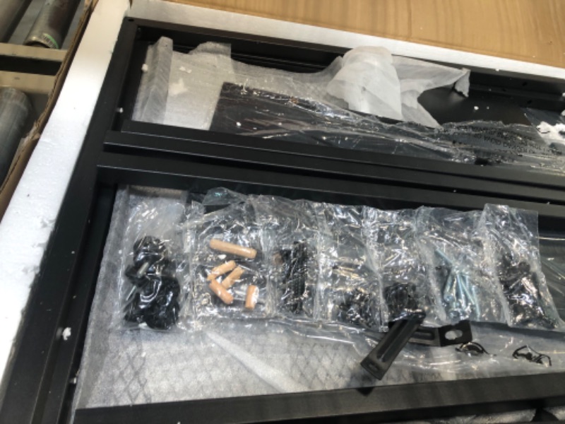 Photo 1 of CubiCubi Computer Home Office Desk, 47 Inch Small Desk Study Writing Table with Storage Shelves, Modern Simple PC Desk with Splice Board, Brown Black Finish 47 inch Brown Black Finish