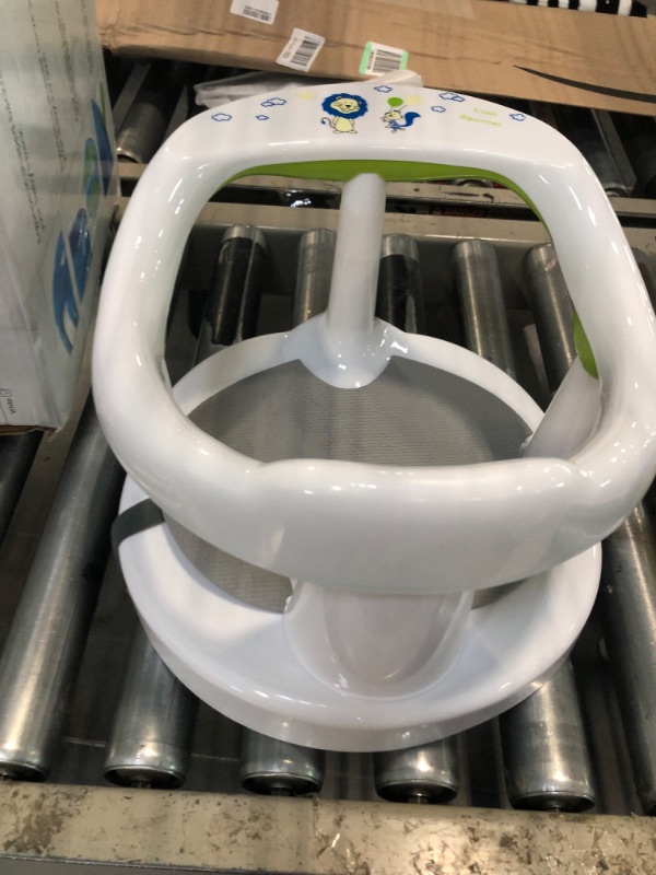 Photo 1 of Baby Bathtub Seat?Baby Bath Seat for Tub Sit Up?Baby Shower Chair?Newborn Baby Bath Seat?Infant Cute Bathtub Support?6-18 Months with Backrest Support and Suction Cups Tub Seats for Babies (White)