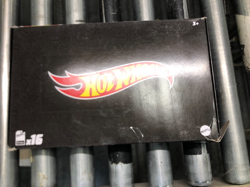 Photo 1 of Hot Wheels Basics Black Box, 16 First-Appearance Toy Cars in 1:64 Scale, Possibly Includes a Treasure Hunt Car, Toy for Collectors & Kids 3 Years Old & Older Box I