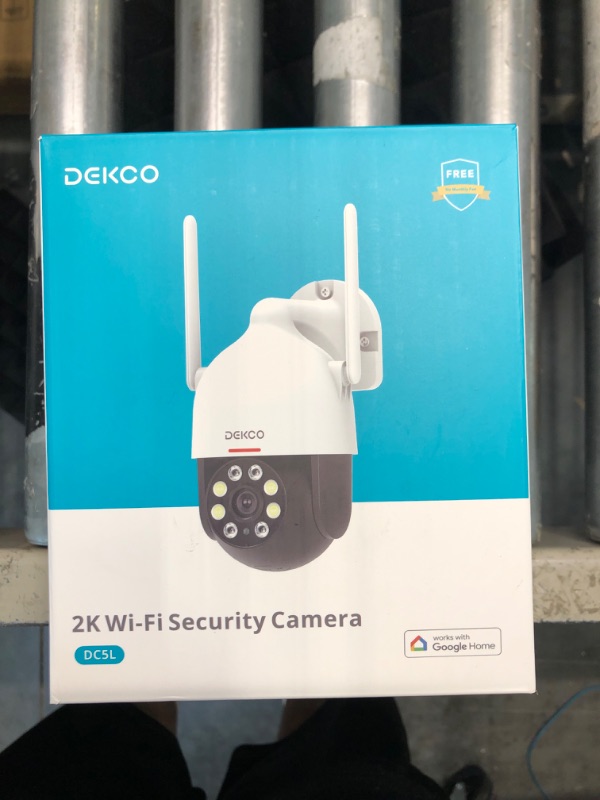 Photo 2 of DEKCO 2K Security Camera Outdoor/Home, WiFi Outdoor Security Cameras Pan-Tilt 360° View, 3MP Dome Surveillance Cameras with Motion Detection and Siren, 2-Way Audio,Full Color Night Vision, Waterproof 1 Count (Pack of 1)