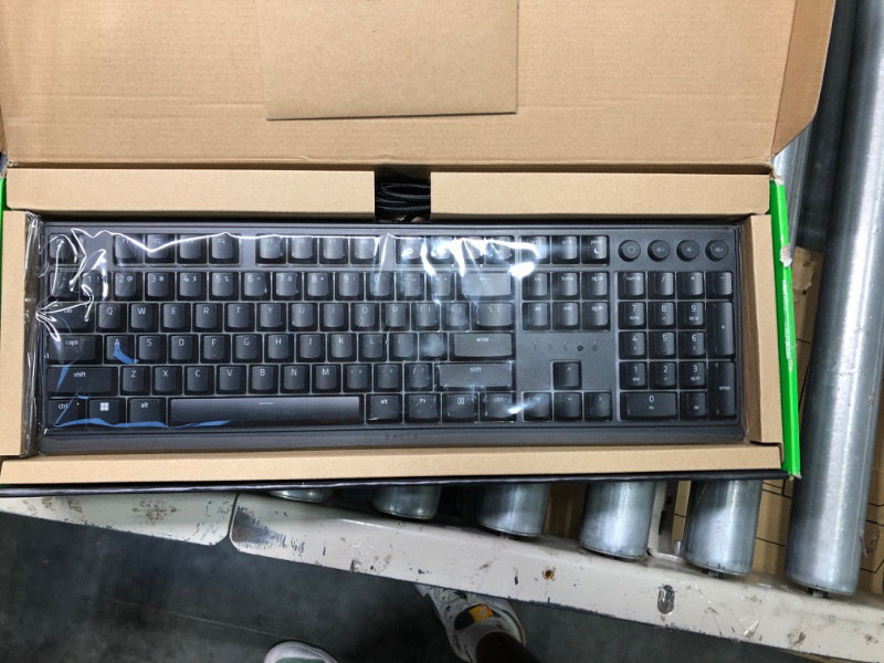 Photo 3 of Razer Ornata V3 Gaming Keyboard: Low-Profile Keys - Mecha-Membrane Switches - UV-Coated Keycaps - Backlit Media Keys - 10-Zone RGB Lighting - Spill-Resistant - Magnetic Wrist Wrest - Classic Black