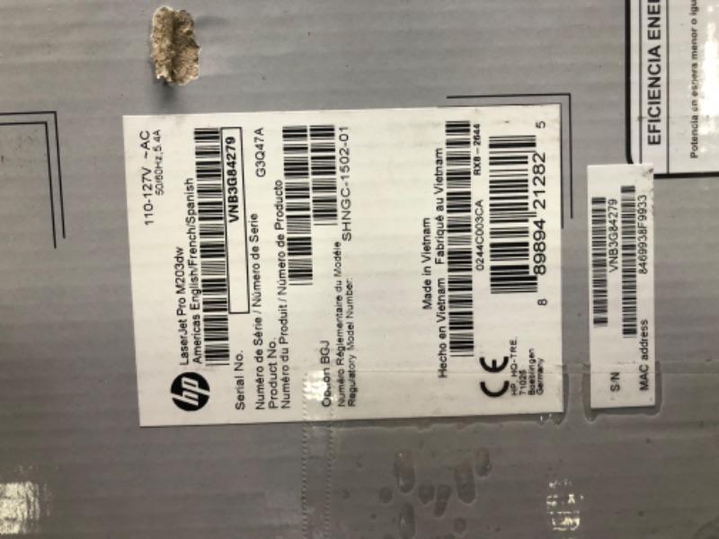 Photo 1 of HP LaserJet Pro M203dw Wireless Monochrome Printer with built-in Ethernet & 2-sided printing, works with Alexa (G3Q47A)