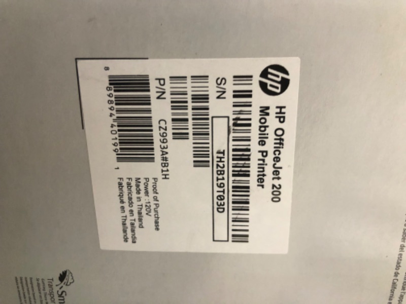 Photo 1 of HP OfficeJet 200 Portable Printer with Wireless & Mobile Printing (CZ993A) and XL Ink Cartridges - 4 Colors Printer + XL Ink