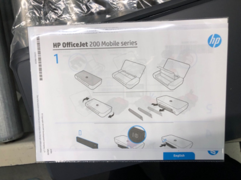 Photo 1 of HP OfficeJet 200 Portable Printer with Wireless & Mobile Printing (CZ993A) and XL Ink Cartridges - 4 Colors Printer + XL Ink