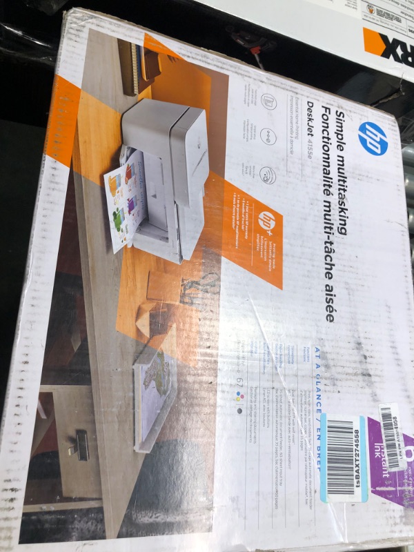 Photo 6 of HP DeskJet 4155e Wireless Color All-in-One Printer & 67XL Tri-Color High-Yield Ink Cartridge | 3YM58AN & 67XL Black High-Yield Ink Cartridge | 3YM57AN Printer + Tri-color Ink + Black Ink
factory sealed