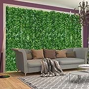 Photo 1 of  Artificial Ivy Background Decoration, Green Hedge Fence Privacy Screen, Waterproof, Wind…
