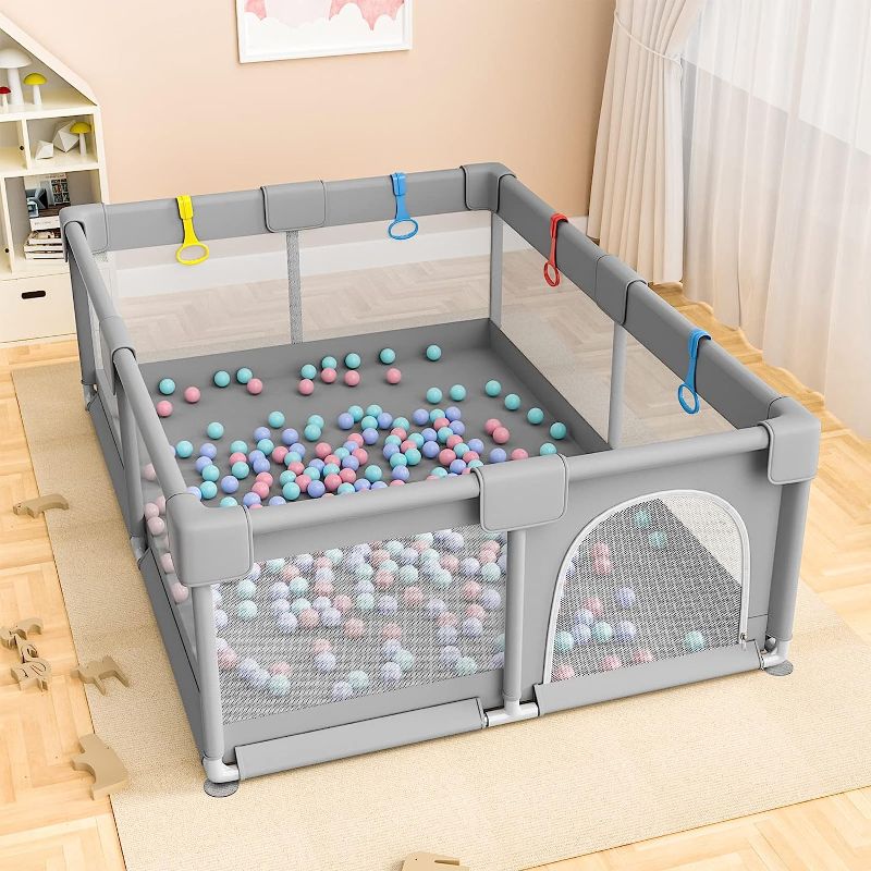 Photo 1 of  Baby Playpen, Big Play Pens for Babies and Toddlers, Gap-Free, Climb-Proof Baby Playards for Indoor Fun,