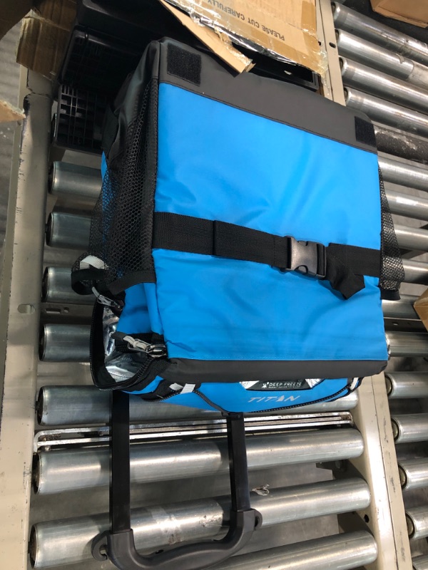 Photo 2 of Arctic Zone Titan Deep Freeze 60 (50+10) Can Collapsible Rolling Cooler with Wheels and All-Terrain Cart Process Blue