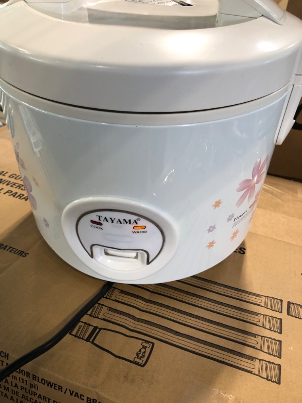 Photo 3 of 20-Cup White Rice Cooker with Steamer and Non-Stick Inner Pot