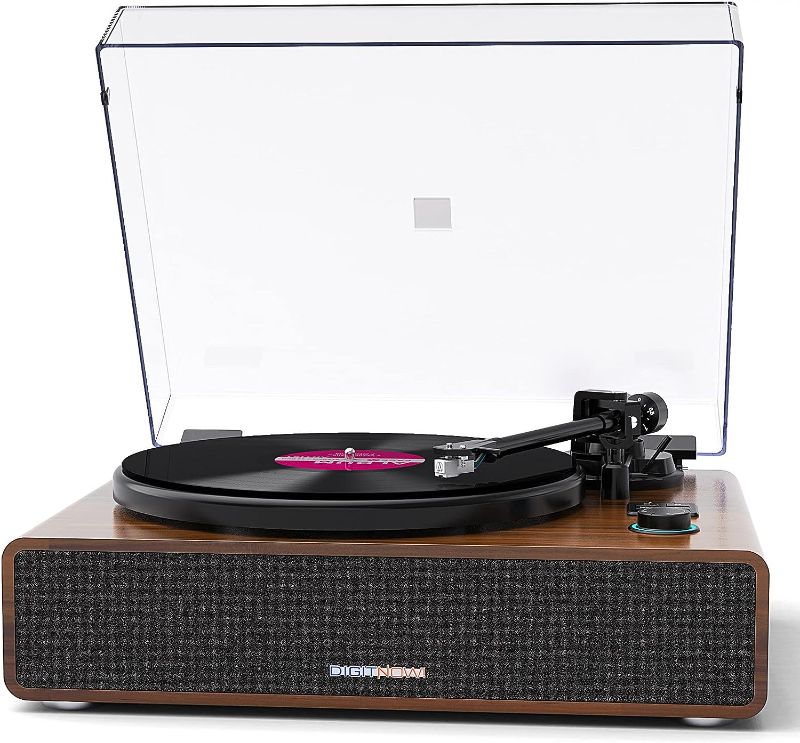 Photo 1 of DIGITNOW!Vinyl Record Player with Belt Drive,Turntable with Built-in Hi-Fi Speakers,Record Player with Magnetic Cartridge,Supports Bluetooth Playback,Vinyl to MP3 Function/Phono preamp/AUX-in/RCA