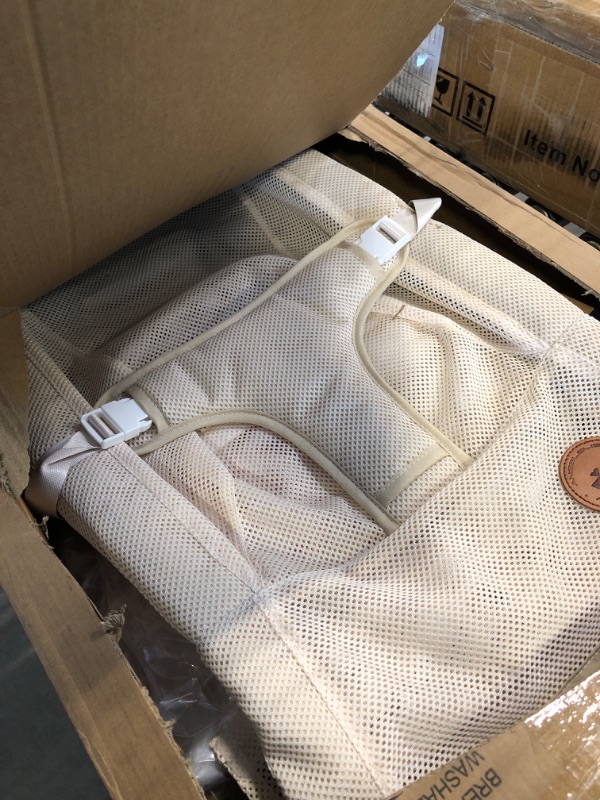 Photo 1 of ANGELBLISS Baby Bouncer, Portable Bouncer Seat for Babies, Infants Bouncy Seat with Mesh Fabric, Natural Vibrations (Beige)